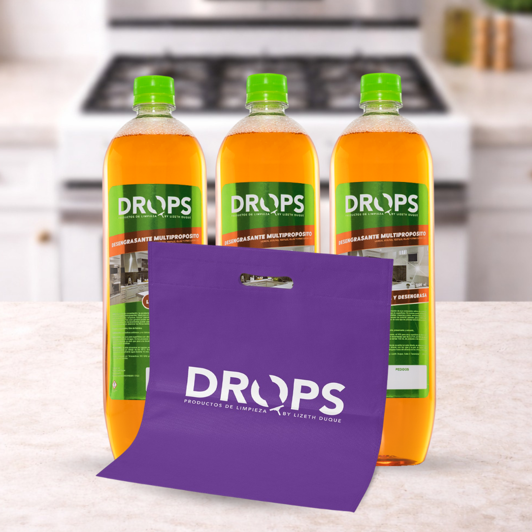 3 Desengrasantes Multiusos 1000 ml  + Bolsa de Regalo